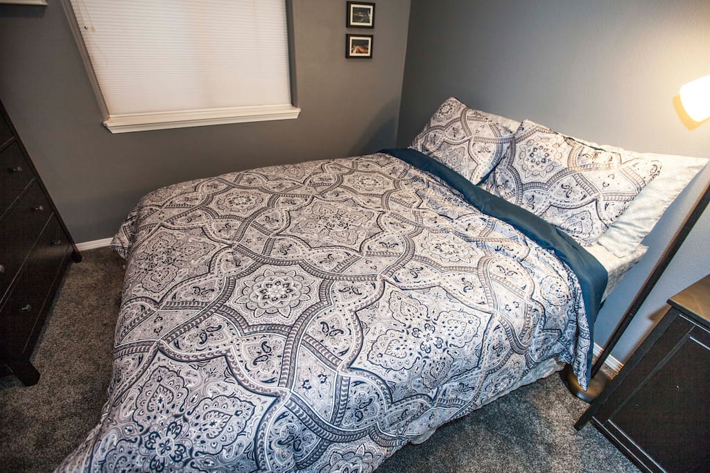 Private room with full size bed.