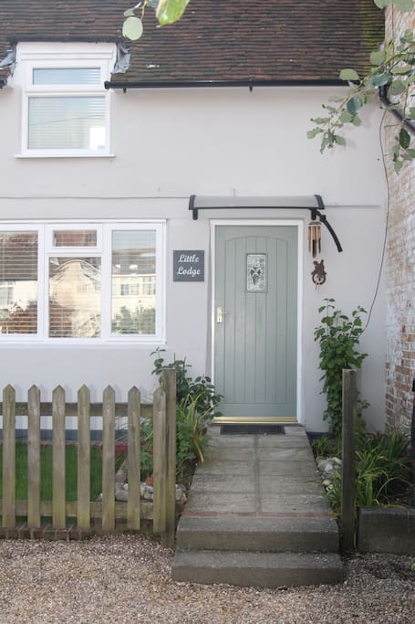 Two car space directly outside the cottage door.