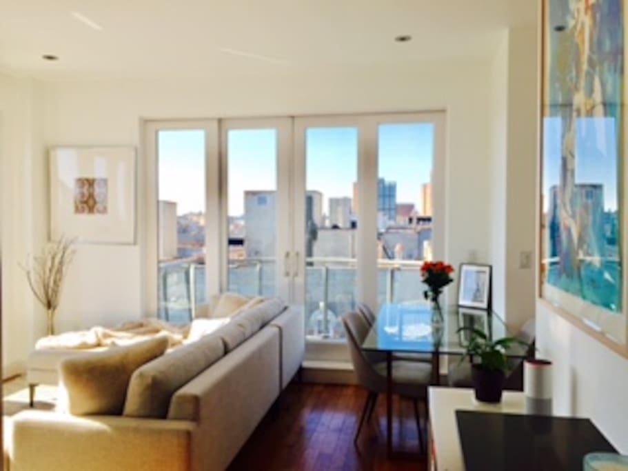 Living room. Doors open up to furnished private patio with awesome views.