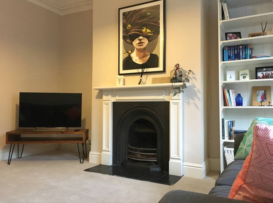 Large living room with two sofas