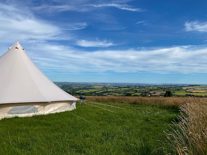 Deluxe Bell Tent With Incredible View Of Cornwall Tents for Rent in Cornwall, England, United