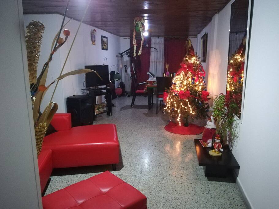 Sala muy amplia para compartir con amigos, sofás cómodos nuevos,