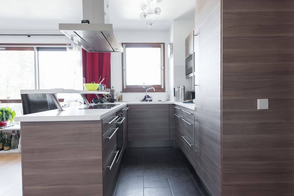 Modern and opened kitchen