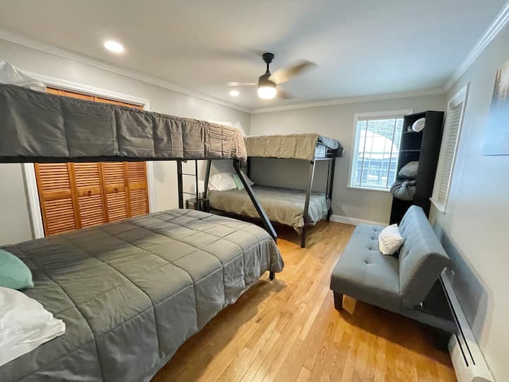 A dreamy escape with a comfortable beds, plenty of room, cozy blankets, and plenty of charm!