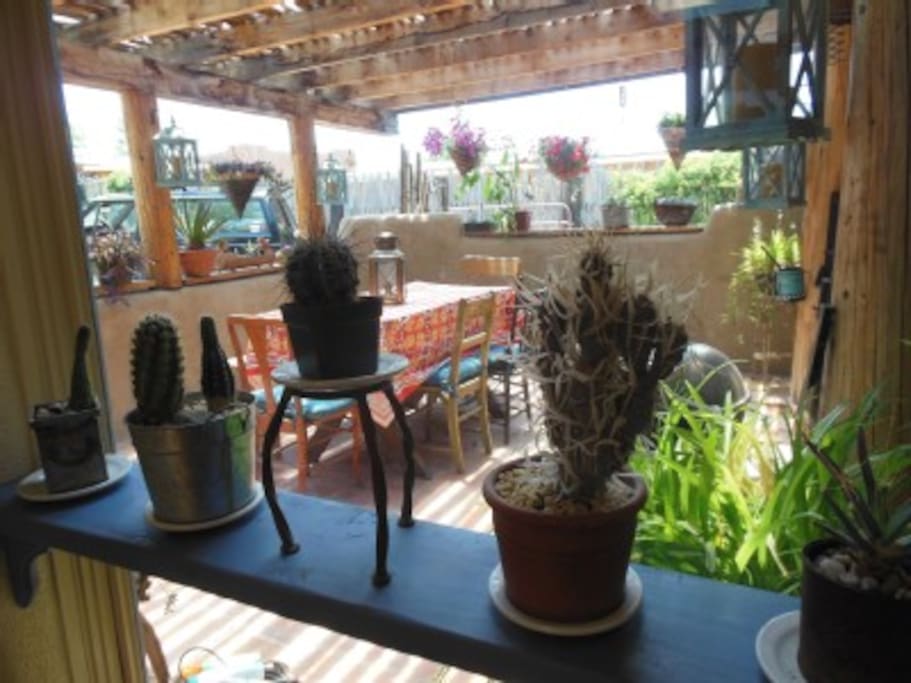 Kitchen view to patio/dining and BBQ