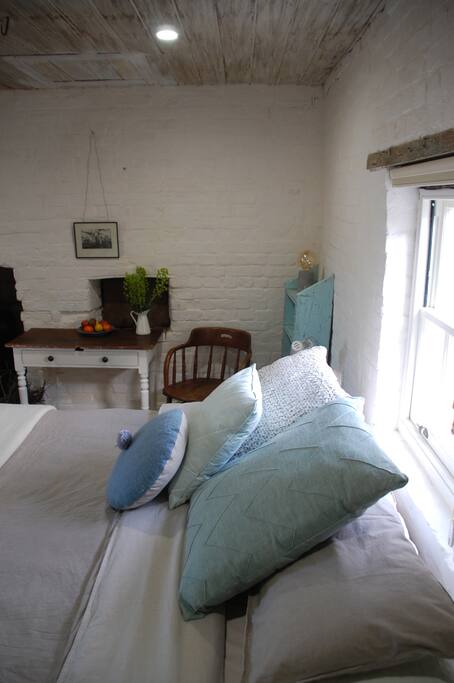 Traditional lime wash walls, as it would have been done in 1826