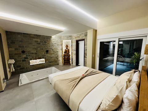 Private luxury loft with balneotherapy bath.