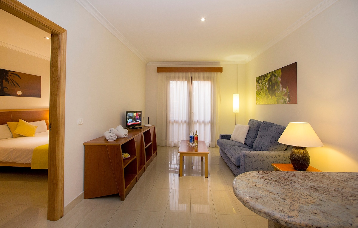 舒适安静的公寓。客厅很漂亮，入口露台有一个法式小阳台。 