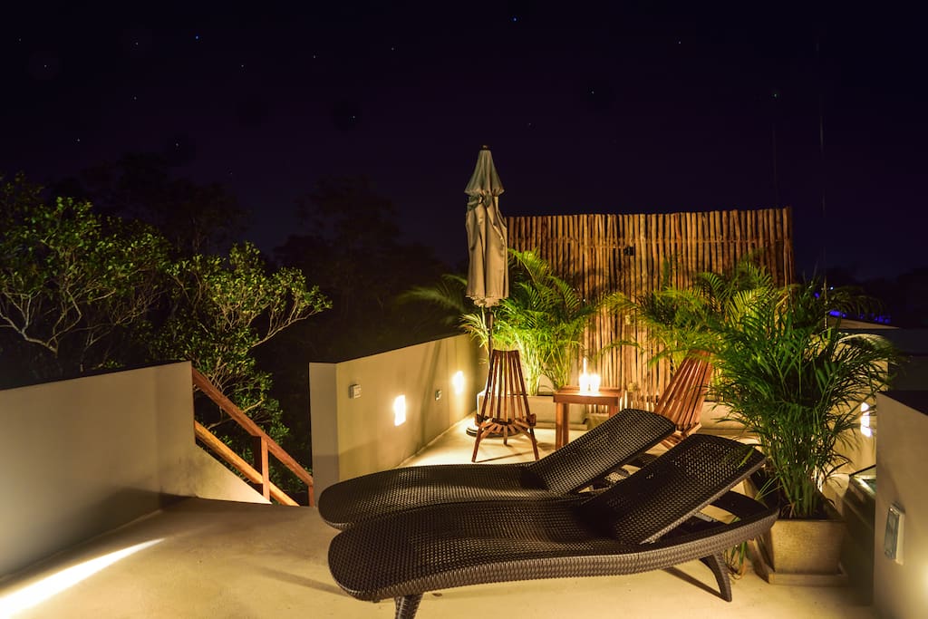 Rooftop at night