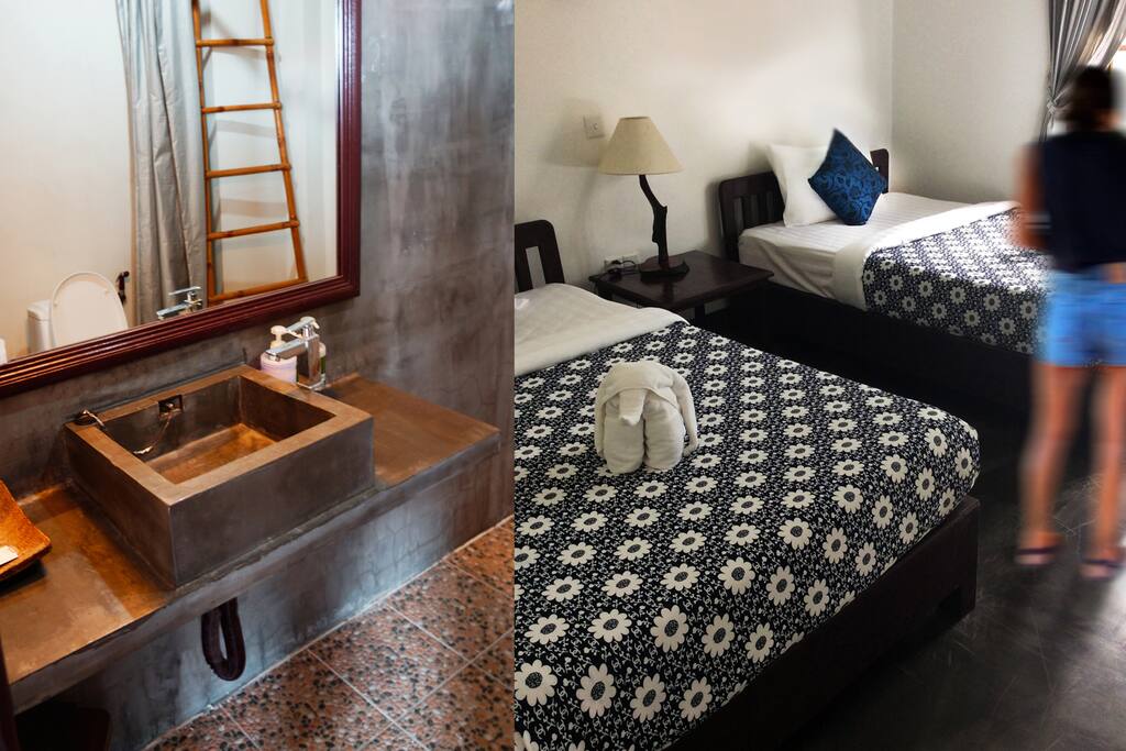 Shared ensuite and twin room