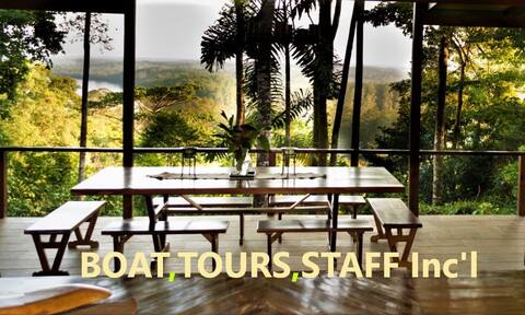 Boat, Tours  & Staff Incl: Casa Rio Sierpe