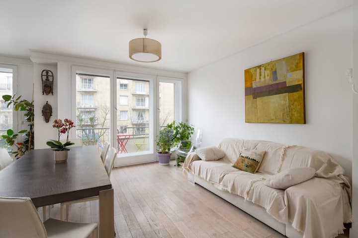 Grd Appart Clair, 3 Ch, 6 Pers, Ac, Parking, Lift. - Paris