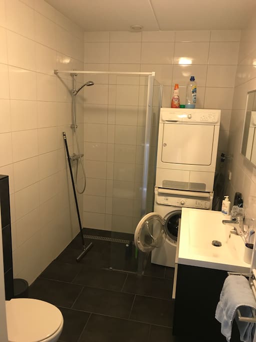 Bathroom (shower, toilet, washing-machine, dryer)