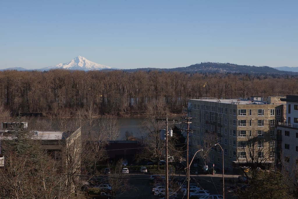 View of Mount Hood outside of the French Doors.