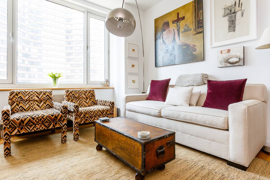 Living Room: Another angle. The sofa pulls out to a sleeper.