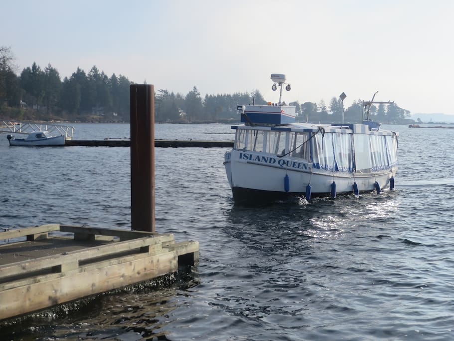 You will arrive on Protection Island via the ferry which leaves Nanaimo every hour. It is a foot passenger only.