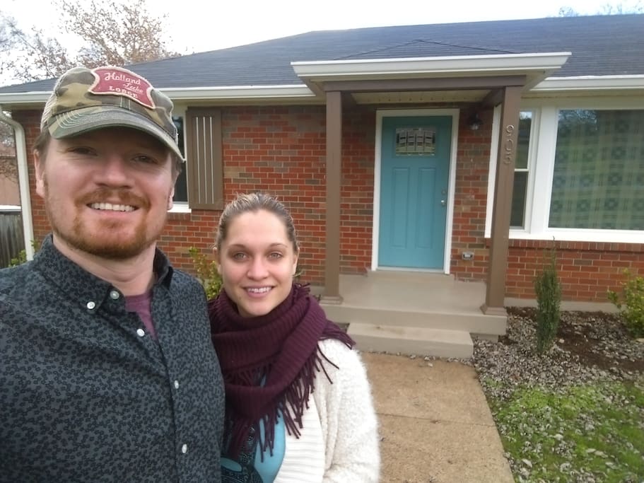 Allison and I in front of the house. More pics coming soon!