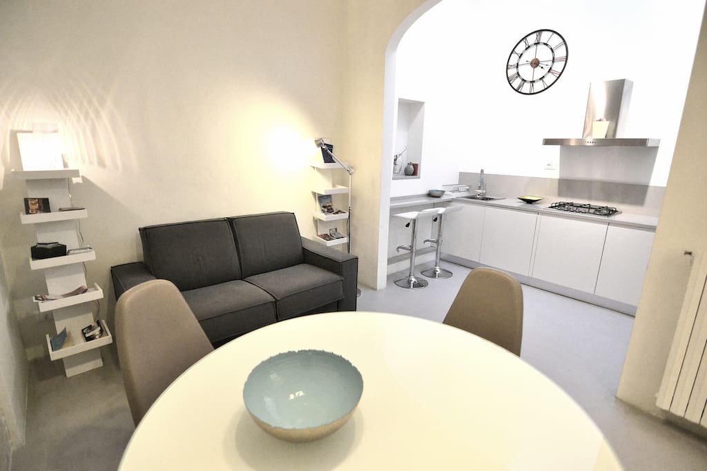 The Living area is very bright and it's perfect for 4 people!