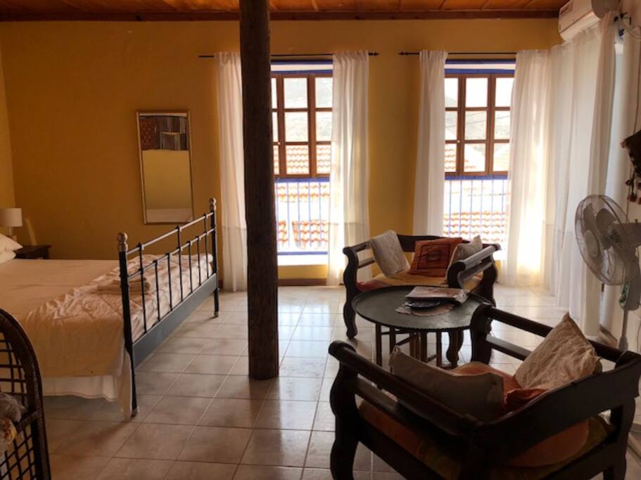 Main room and queen size bed