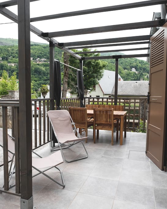 Terrasse privée au gite 4 épis