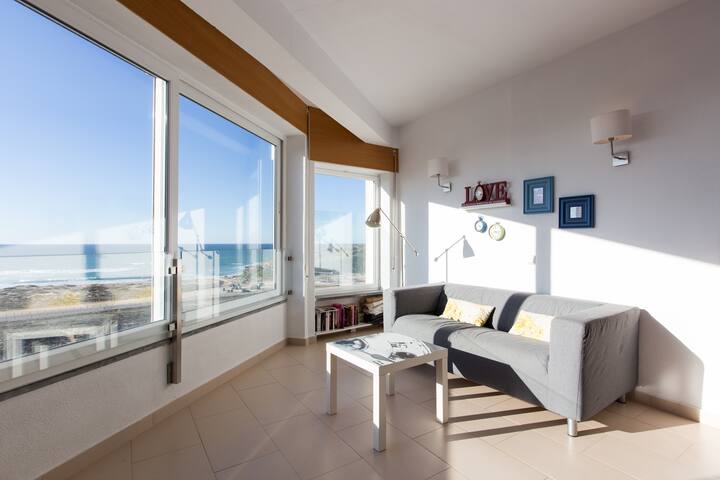 Uma vista de praia única