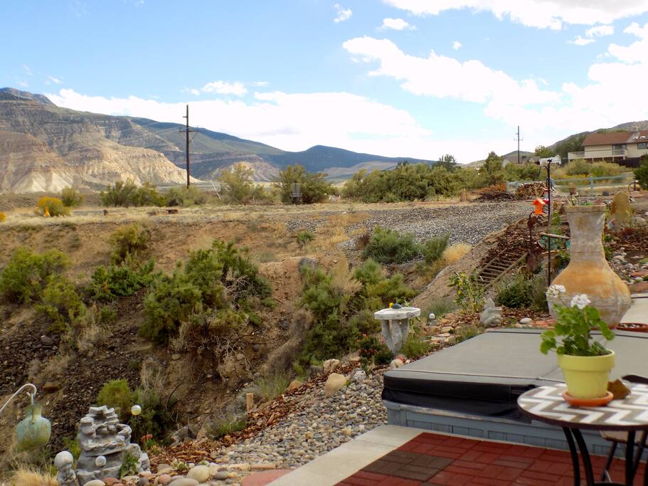 Back deck sunken spa