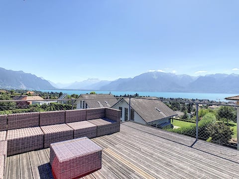 Private studio in villa with magnificent view