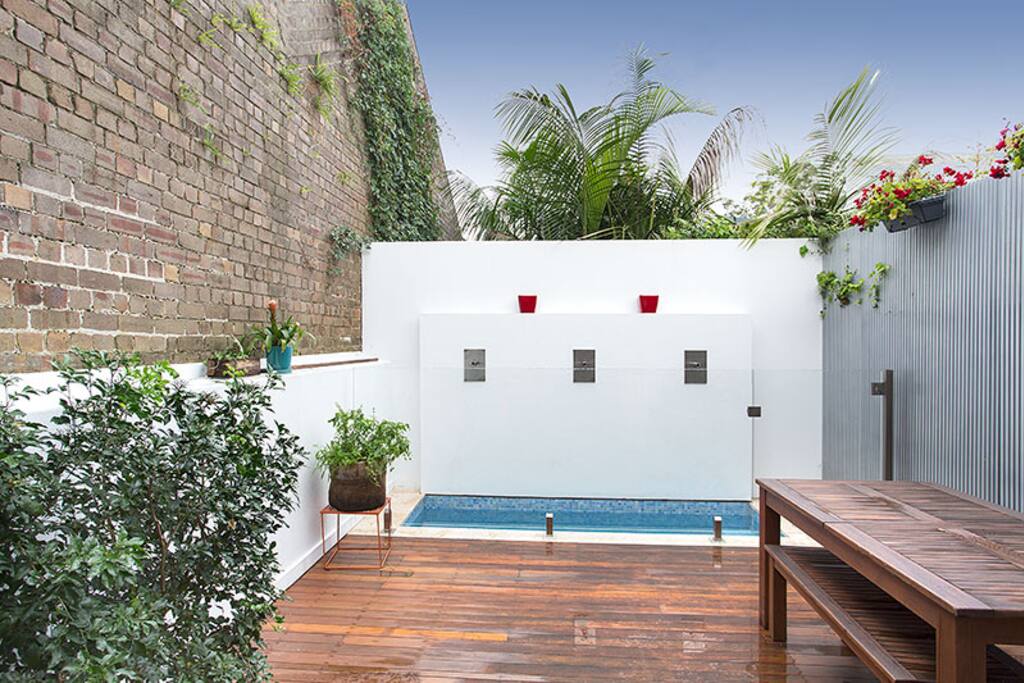 Private deck with plunge pool.