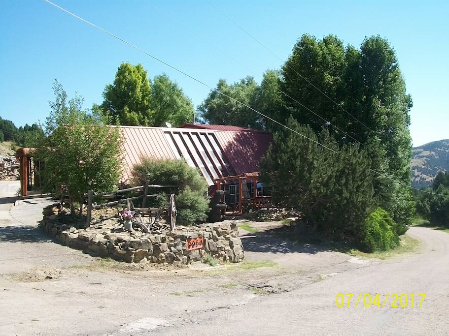 Left side of the home is rental, center is atrium