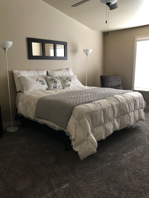 One side of the master bedroom