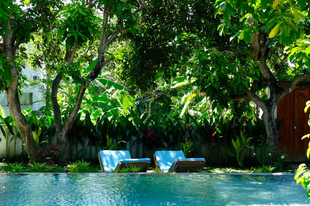 pool from the kitchen door