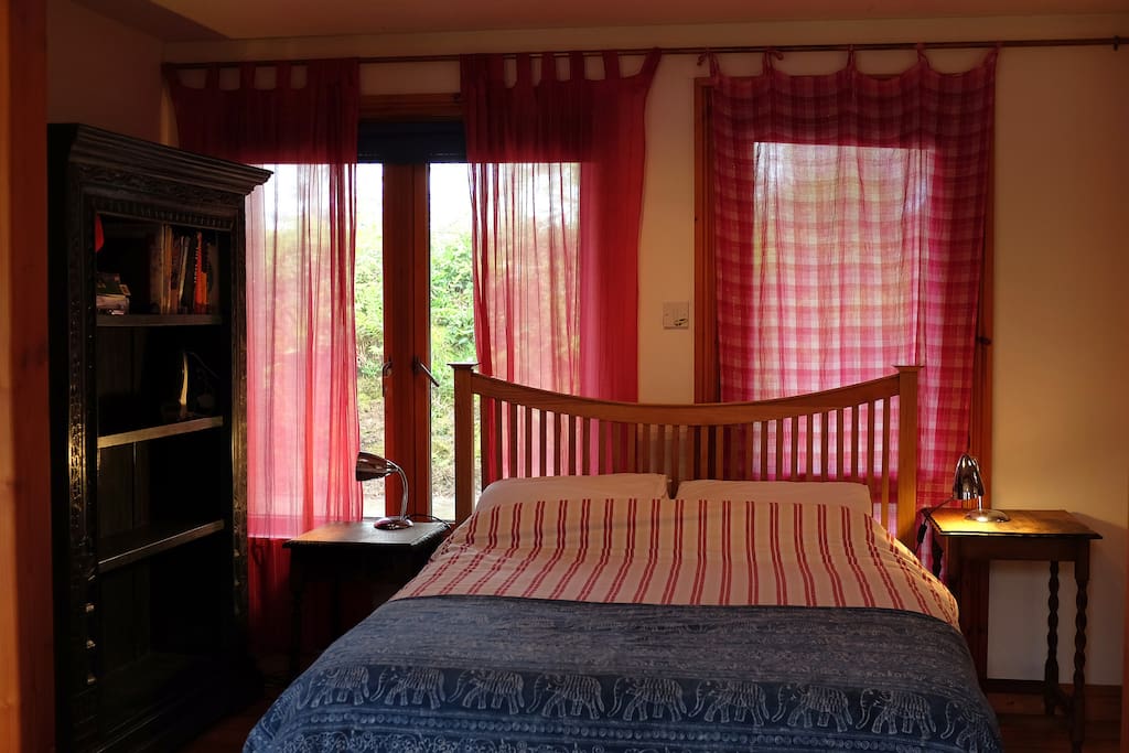 The double bed.