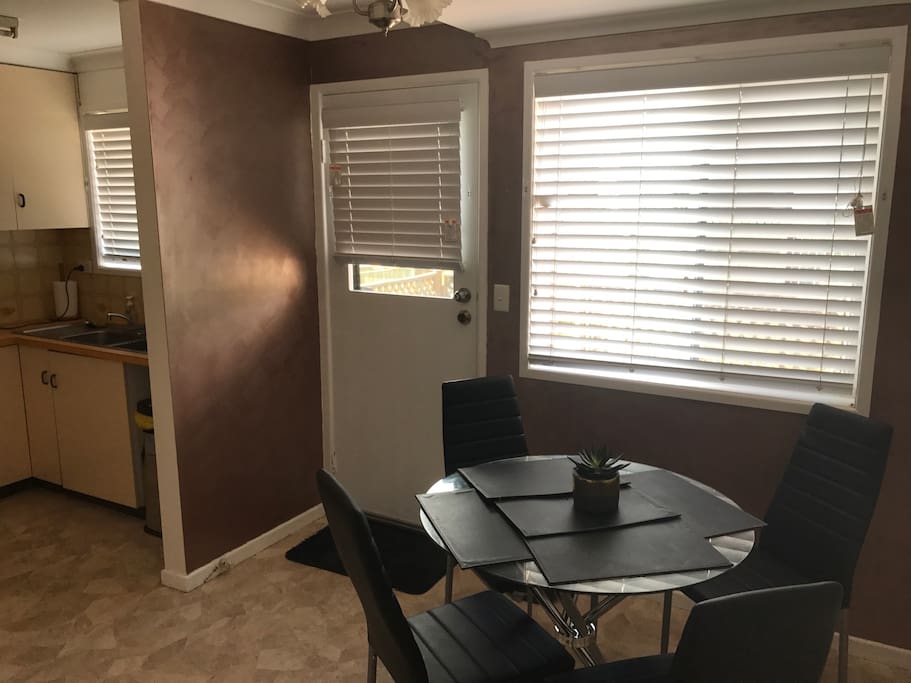 Dining room leading out to private courtyard