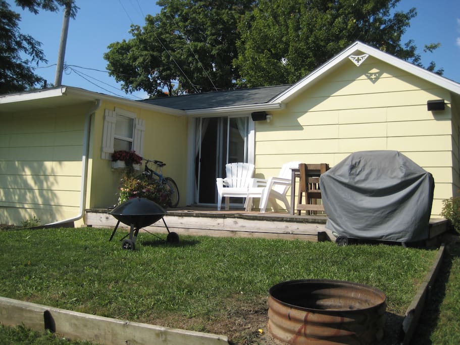 Back deck and fire pit