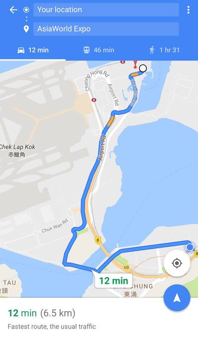 12 min taxi ride from cozy homestay to Asia World Expo