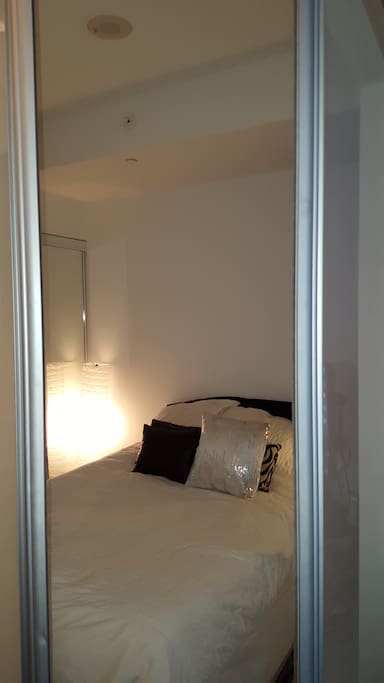 Sliding glass doors around bedroom