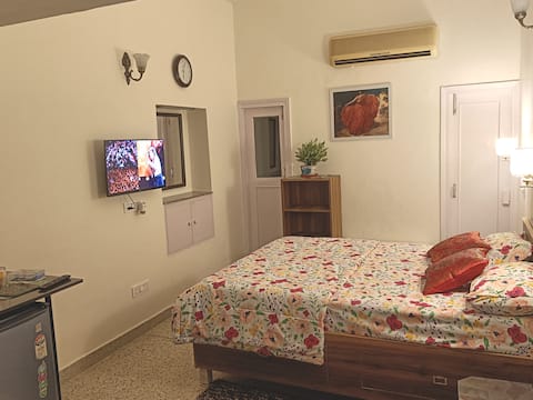 Centrally located private, peaceful studio apt.