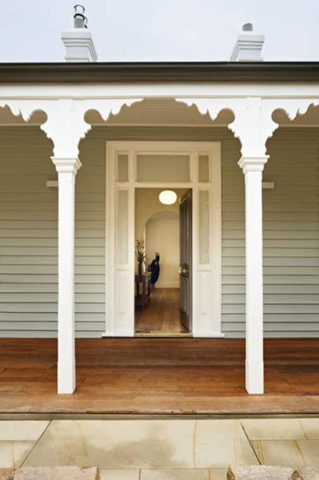 Cottage front door veranda entrance
