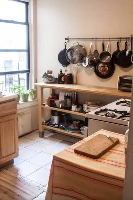Fully-stocked kitchen
