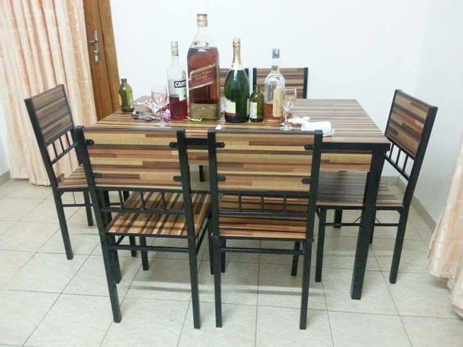 Dining table set in the living room