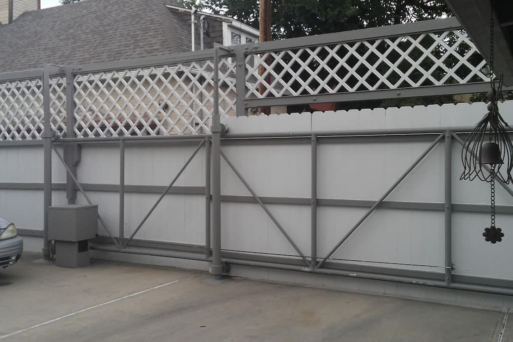 Private parking with automatic gate