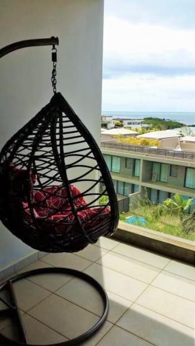 Balcony swing to enjoy the view