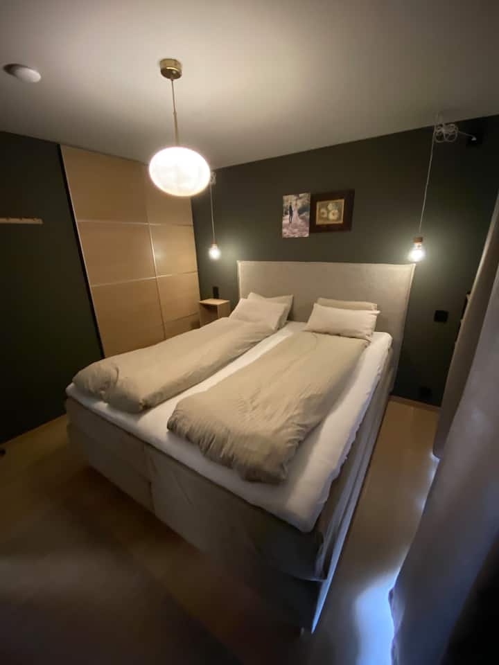 Habitación principal con cama matrimonial (180 * 210).