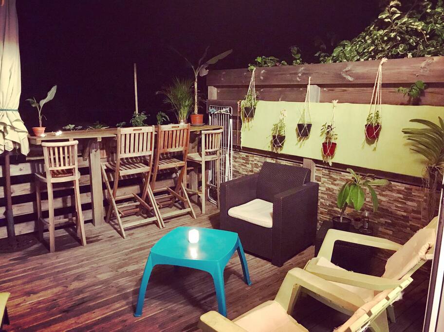 La terrasse vue sur océan