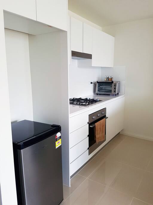 Kitchen with stainless steel appliances