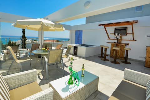 Seafront Protaras Apartment 2 with a Hot Tub