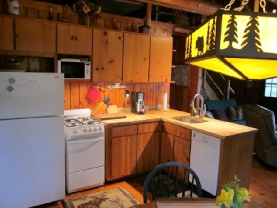 Butcher Block Counters in Kitchen
