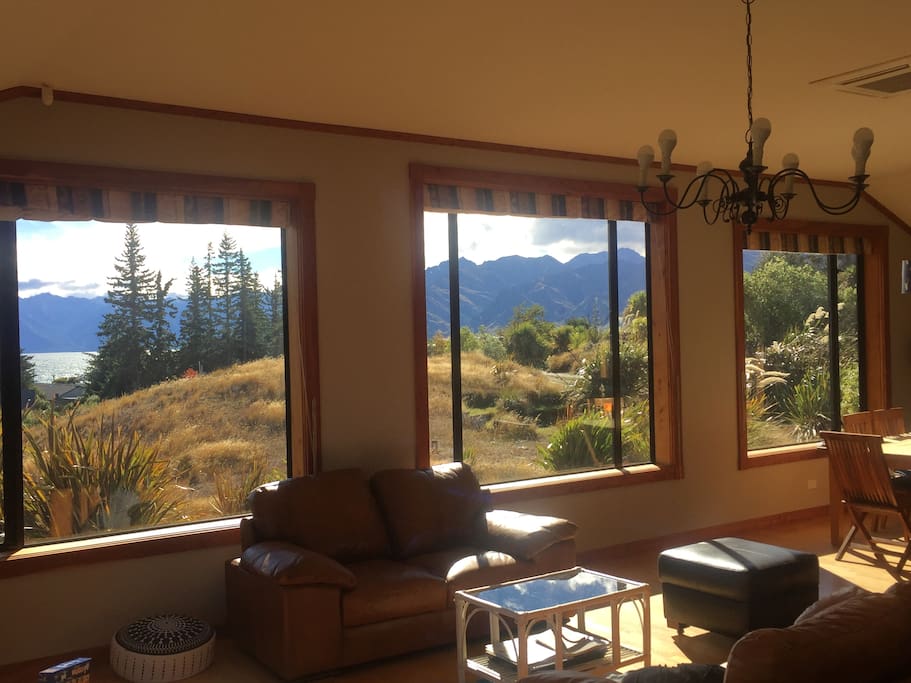 Looking north in living room