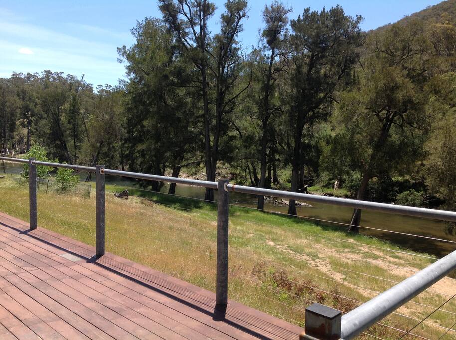 Deck over looking the river