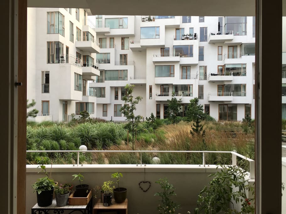 View from the living room. To the right are stairs with garden access. Walk to the dock in 20meters.